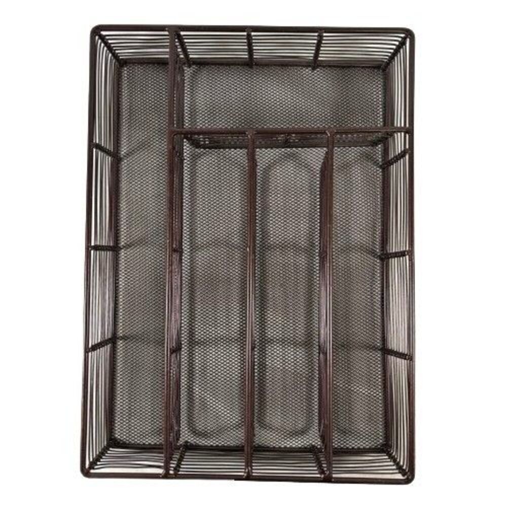 Bronze Mesh Kitchen Cabinet Drawer Cutlery Tray Utensil Storage Drawer Organizer